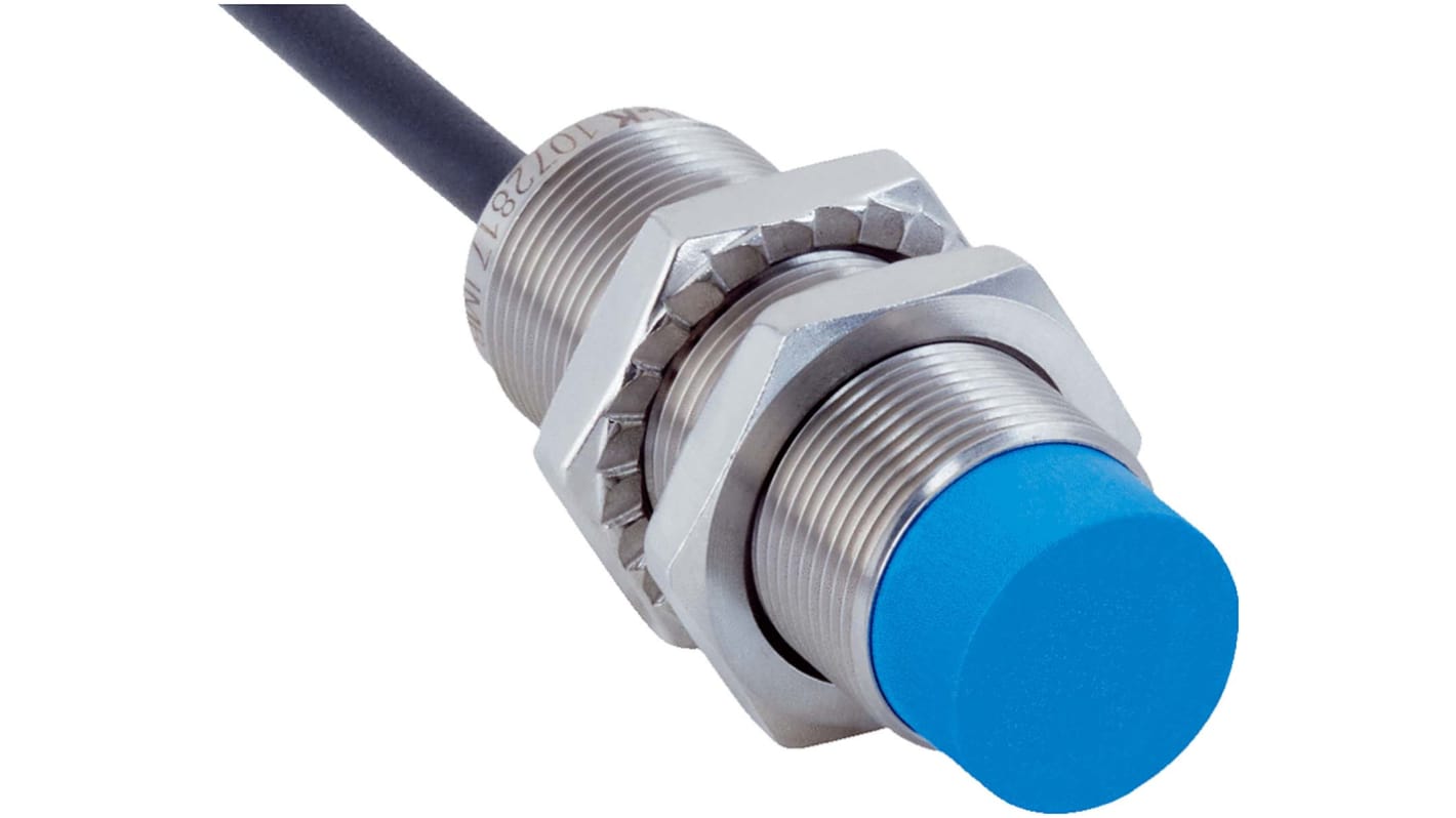 Sick Inductive Barrel-Style Proximity Sensor, M18 x 1, 12 mm Detection, PNP Normally Open Output, 10 → 30 V,