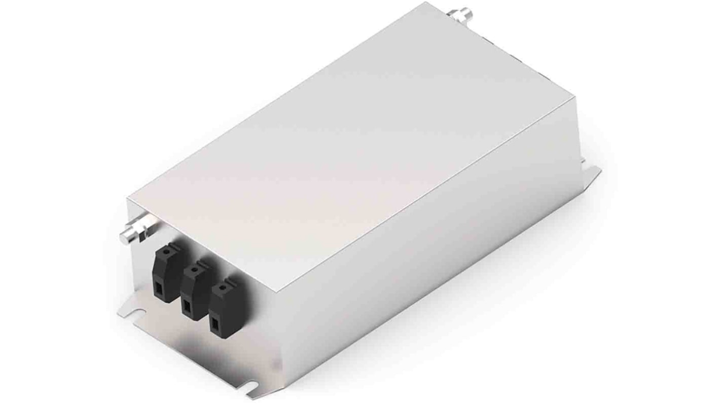 TE Connectivity, KEM 60A 520 V ac 50 → 60Hz, Chassis Mount EMI Filter, Terminal Block 3 Phase