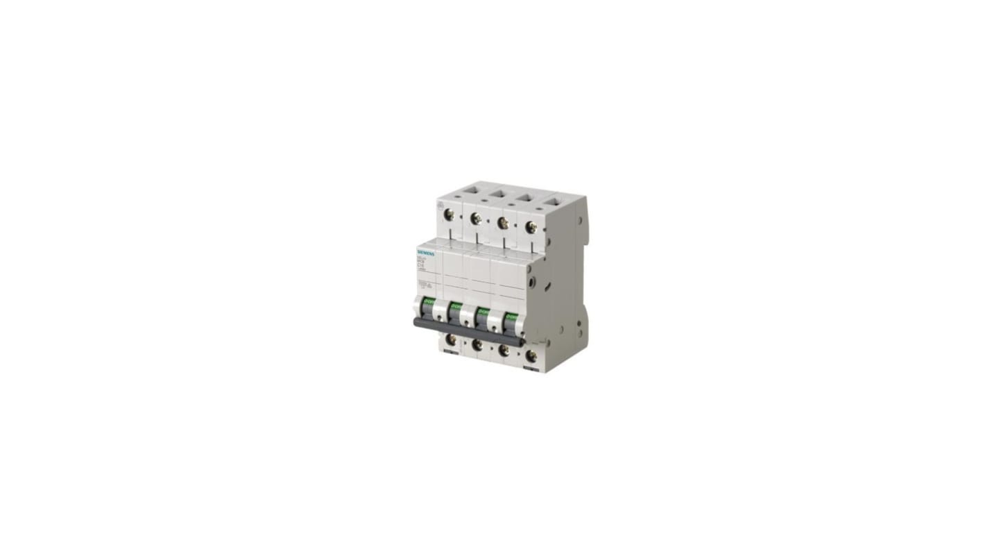 Siemens SENTRON 5SL4 MCB, 3+N, 3A Curve C, 400V AC, 72V DC, 10 kA Breaking Capacity