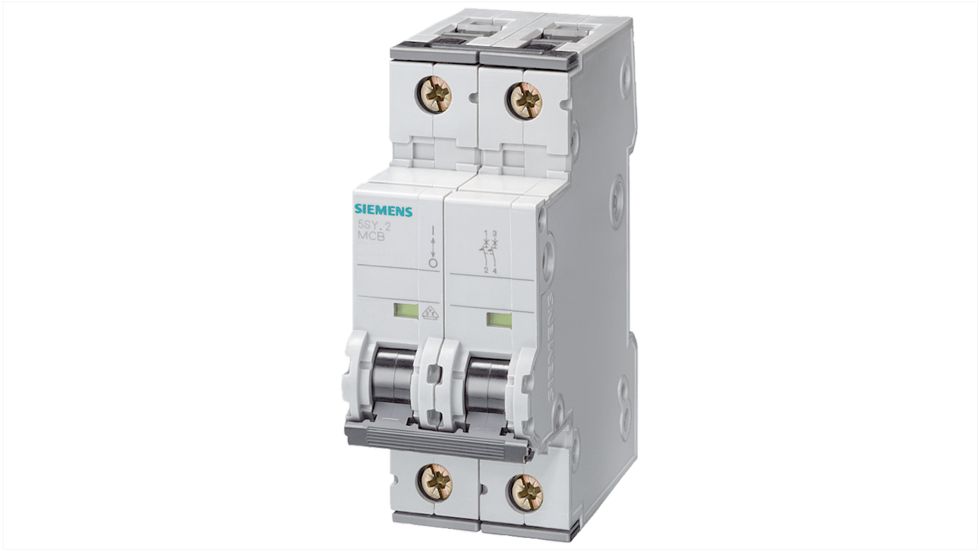 Siemens SENTRON 5SY4 MCB, 1P+N, 13A Curve C, 230V AC, 72V DC, 5 kA Breaking Capacity