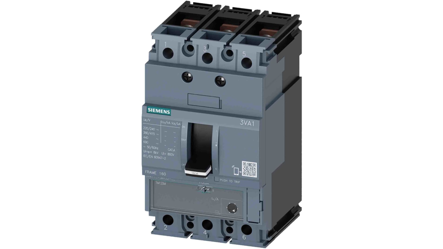 Siemens, SENTRON MCCB 3P 50A, Breaking Capacity 70 kA