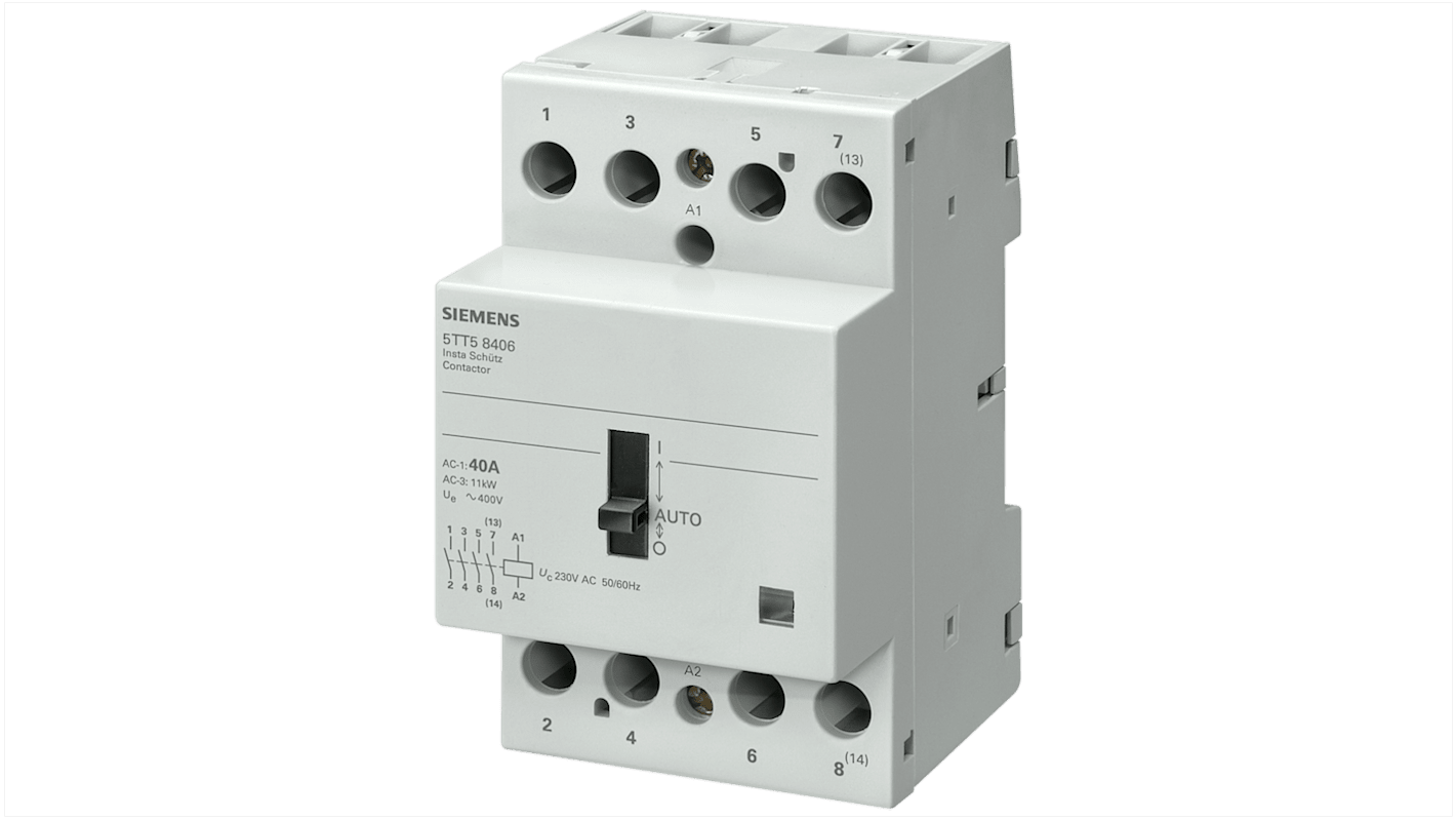 Siemens SENTRON Leistungsschütz 230 V ac-Spule, 4 -polig / 40 A 4 kW 4 Schließer