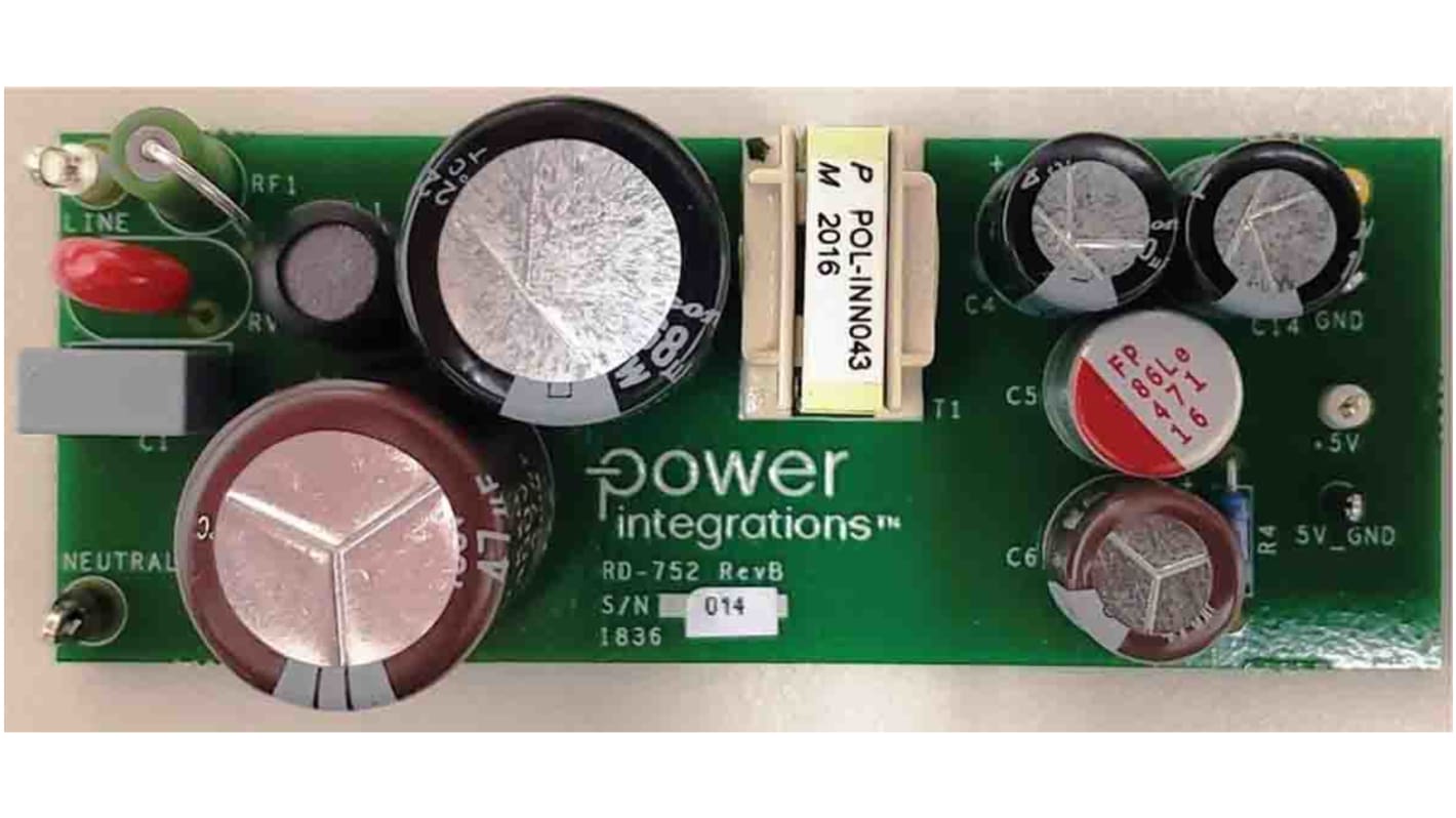 Power Integrations INN3673C-H601 Development Kit, RDR-752 Sperrwandler-Konverter