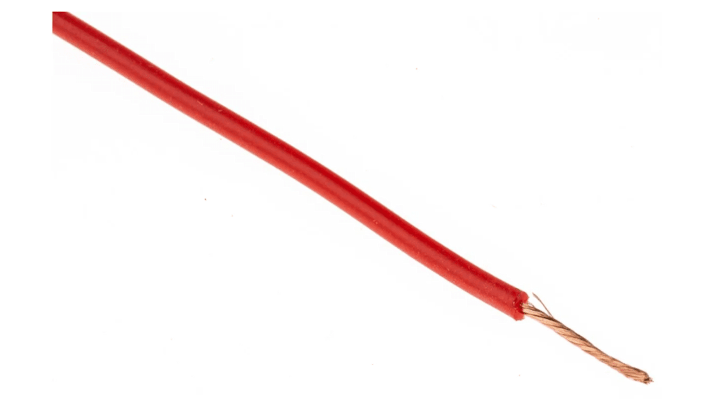 RS PRO Red 0.52 mm² Hook Up Wire, 20 AWG, 270/0.05 mm, 100m, Silicone Rubber Insulation | RS RS PRO Red 0.52 mm² Hook Up Wire, 20 AWG, 270/0.05 mm, 100m, Silicone Rubber Insulation | RS