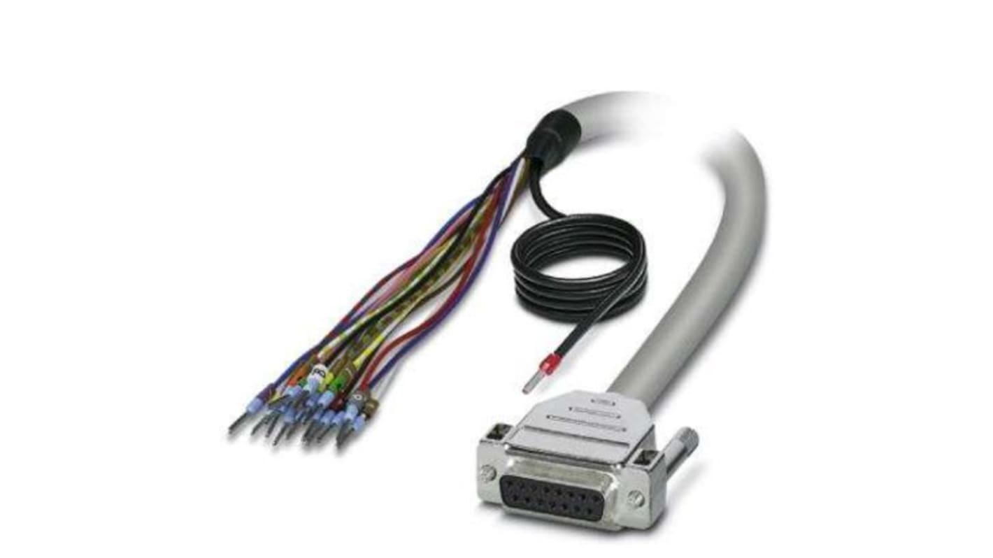 Câble série Sub-D 15 broches vers Sans connecteur, longueur 1m, Phoenix Contact