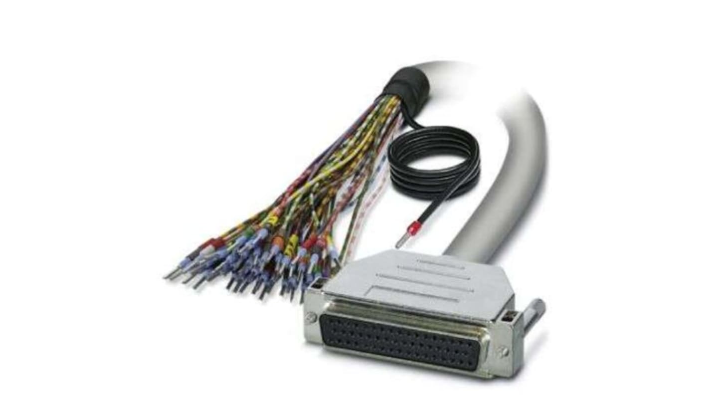 Phoenix Contact Female 50 Pin D-sub Unterminated Serial Cable, 3m