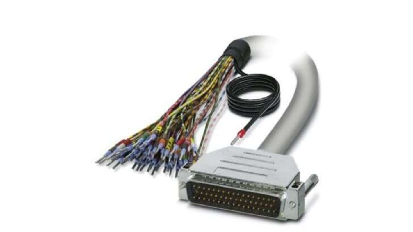 Phoenix Contact Male 50 Pin D-sub Unterminated Serial Cable, 6m