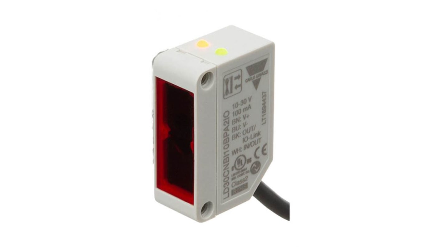 Rs-Online Sensore fotoelettrico Rettangolare Carlo Gavazzi a diffusione rilevamento 1 m uscita PNP/NPN NO/NC PUSH/PULLL