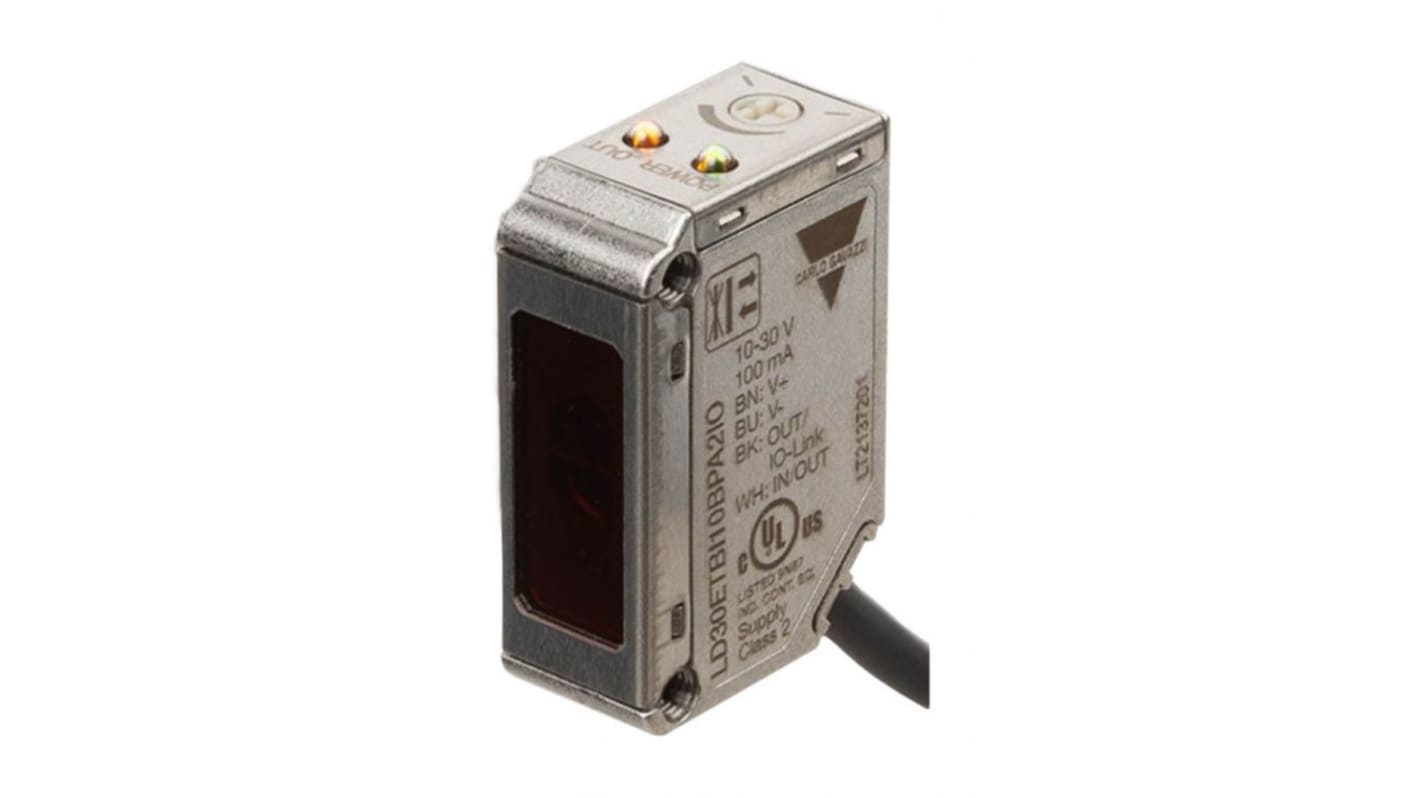 Rs-Online Sensore fotoelettrico Rettangolare Carlo Gavazzi a diffusione rilevamento 1 m uscita PNP/NPN NO/NC PUSH/PULLL