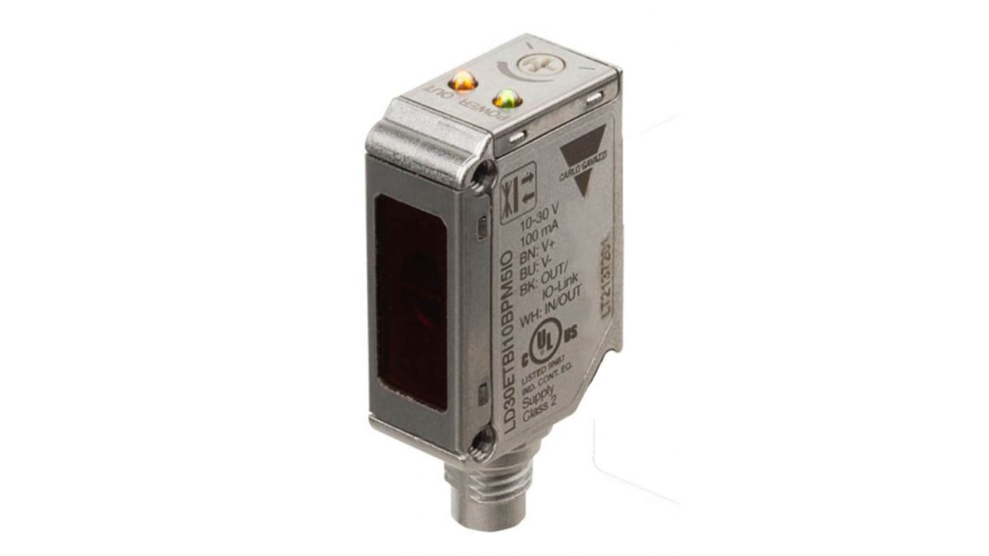 Rs-Online Sensore fotoelettrico Rettangolare Carlo Gavazzi a diffusione rilevamento 1 m uscita PNP/NPN NO/NC PUSH/PULLL