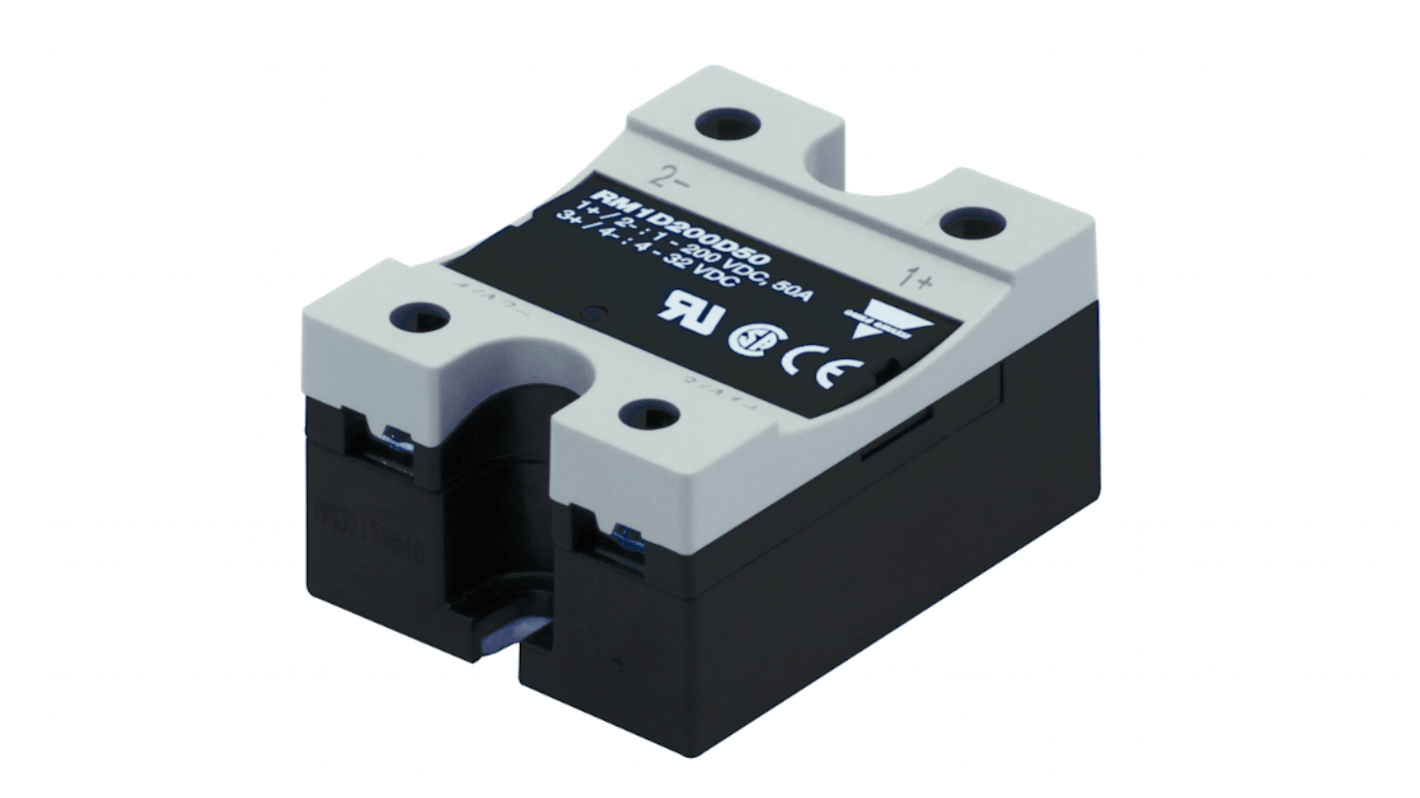 Relè a stato solido RM1D060D50, Montaggio a pannello, 50 A, 60 V c.c., Commutazione c.c., SPST RM1D
