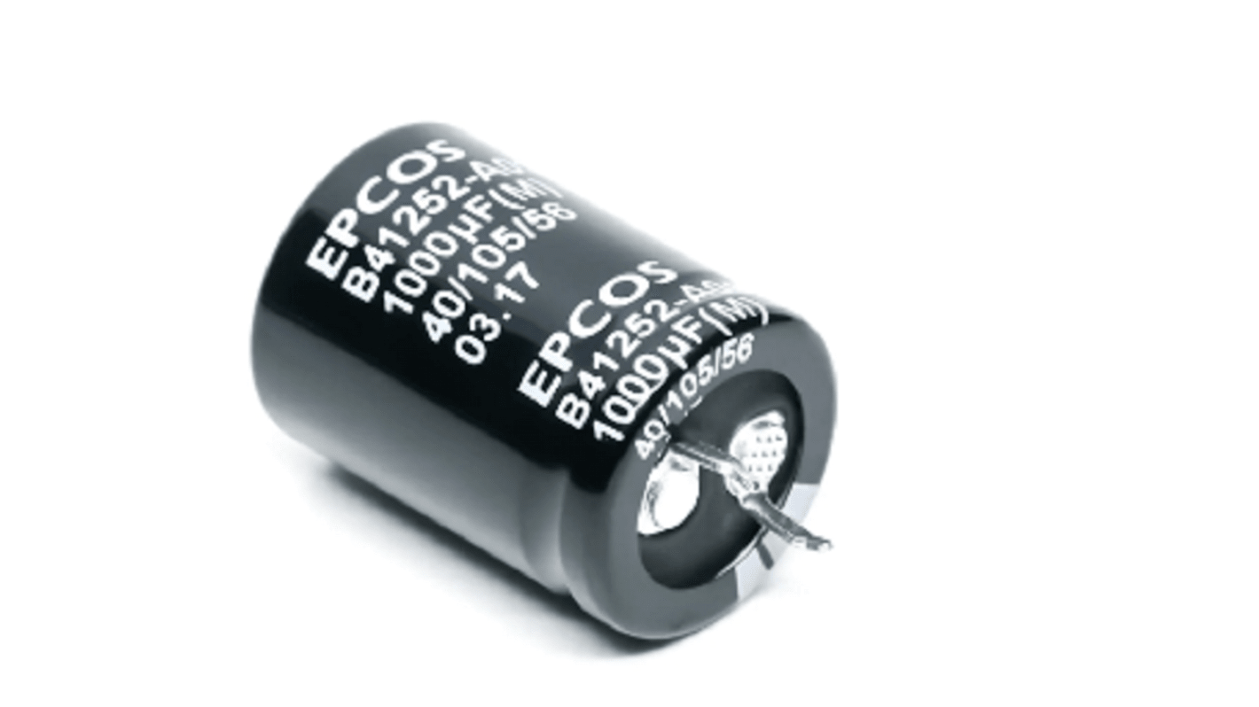 EPCOS 4700μF Aluminium Electrolytic Capacitor 35V dc, Snap-In - B41252B7478M060