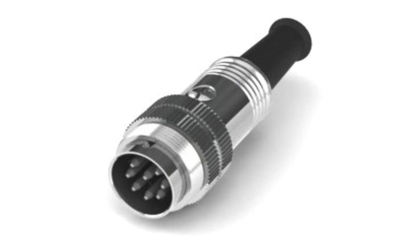 RS PRO 8 Pole M16 Din, 4A, 100 V IP40, Screw Lock, Male, Cable Mount