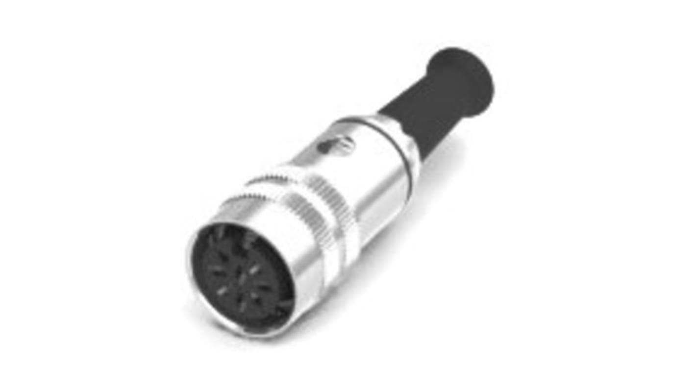 RS PRO DIN连接器, 8pin, M16, 电缆安装, 焊接, 100 V, 4A