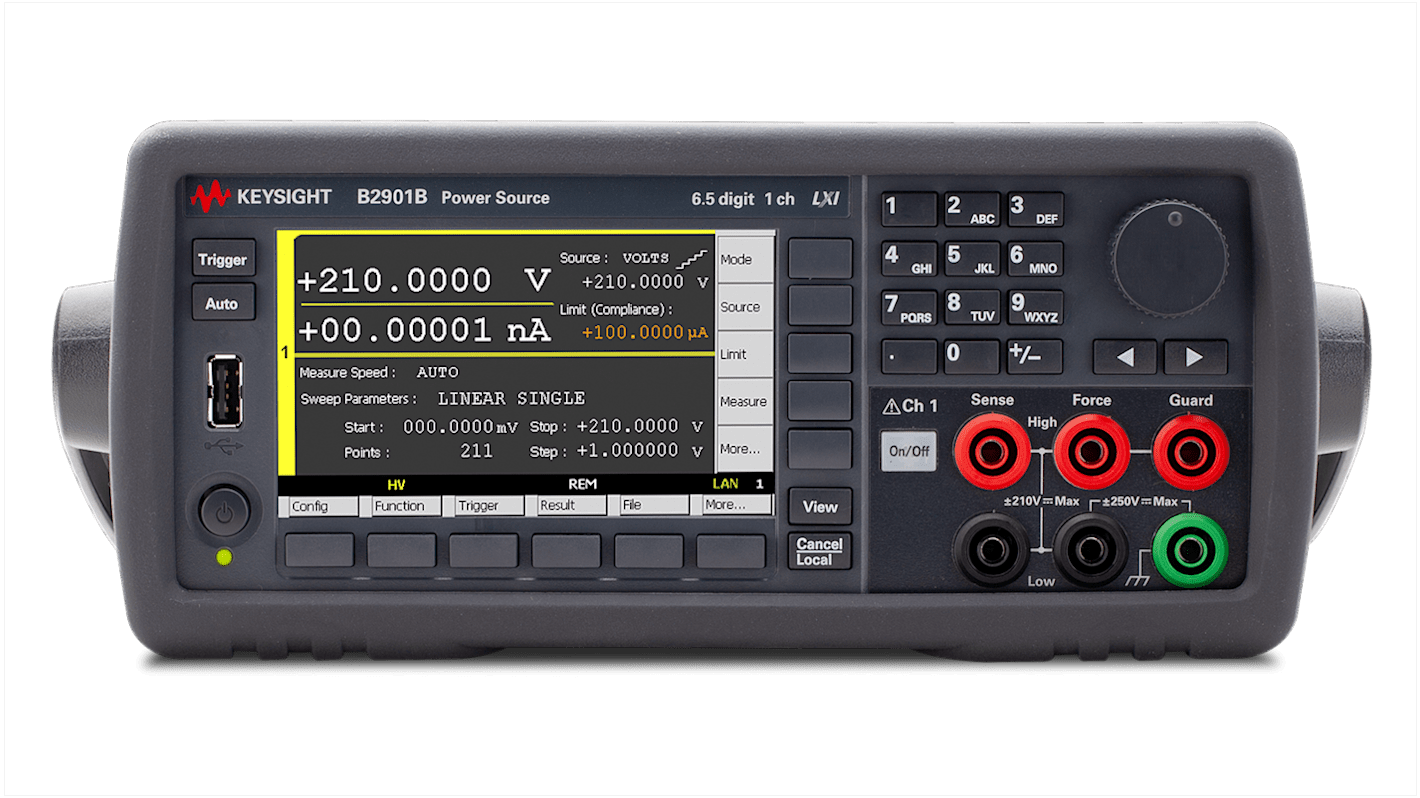 Misuratore di alimentazione Keysight Technologies serie B2900B, 1 canale, 1 μV → 210 V.