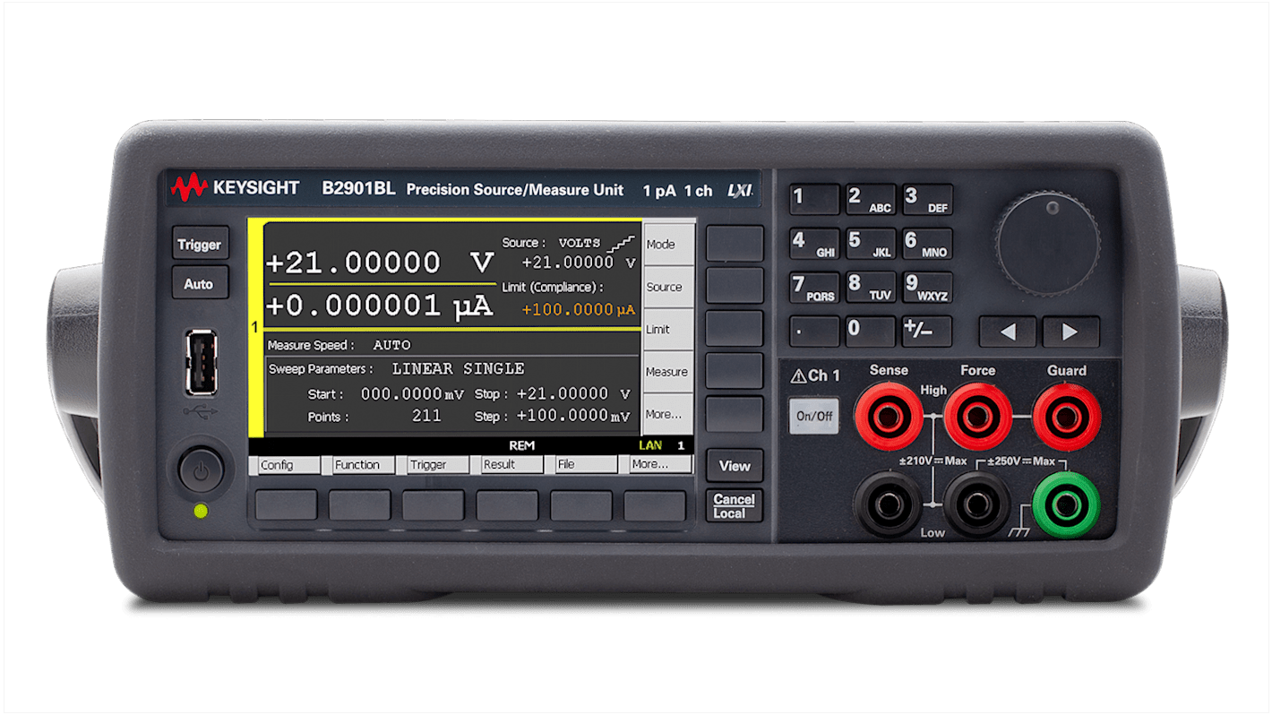 Keysight Technologies B2900BL Series Source Meter, 1 μV → 21 V, 1-Channel, 31.8 W Output