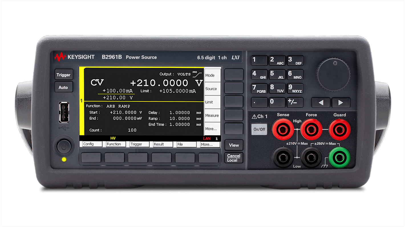 Keysight Technologies B2961B Series Source Meter, 100 nV → 210 V, 1-Channel, 3 A, 31.8 W Output