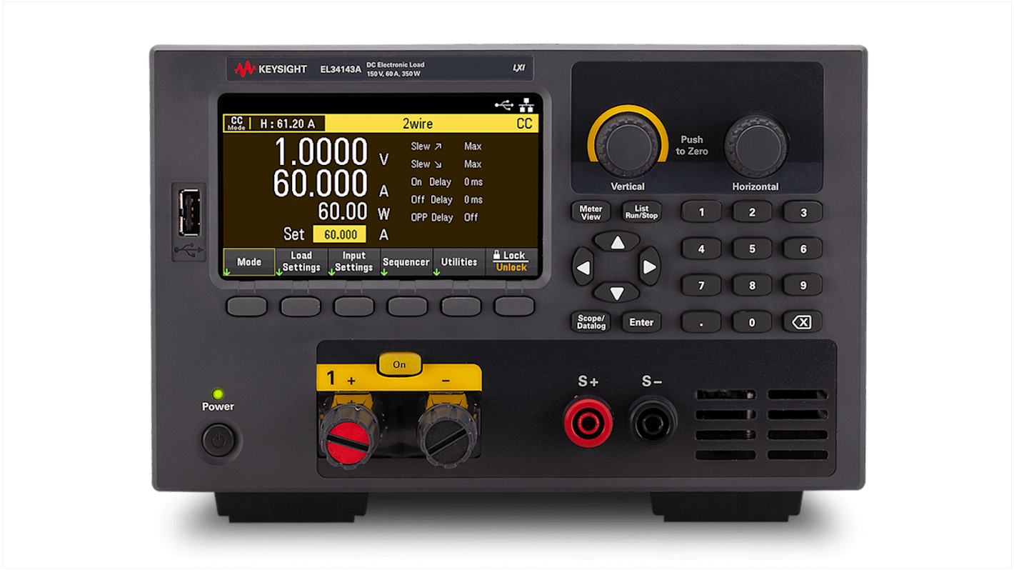 Keysight Technologies EL30000A Series Electronic Load, 350 W, 0 → 150 V, 0 → 60 A