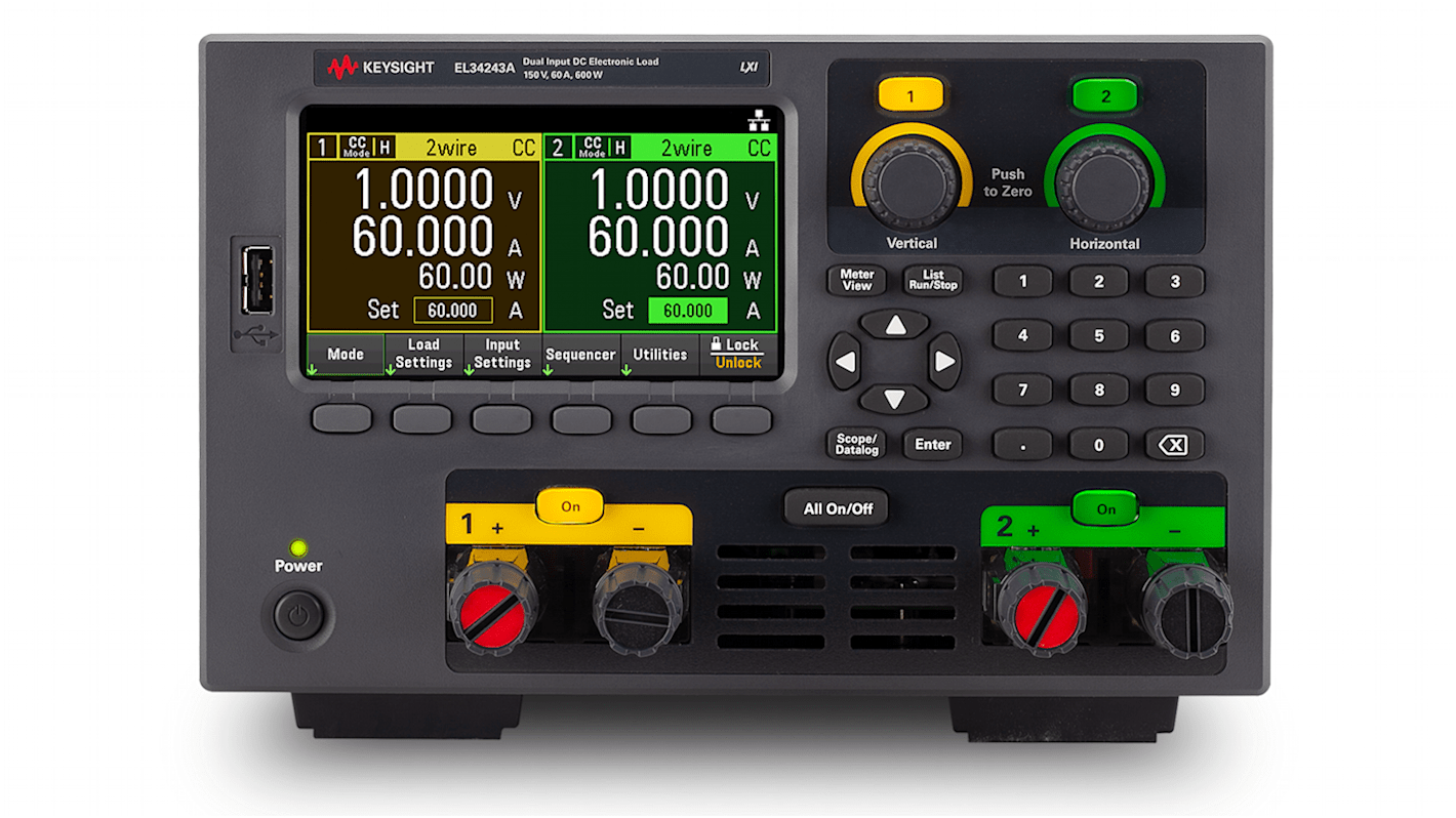 Keysight Technologies EL30000A Series Electronic Load, 300 W, 0 → 150 V, 0 → 60 A