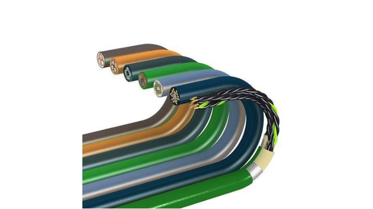 Cavo di potenza schermato a 4 cond. 4 mm², 11 AWG, 600/1000 V, Ø12, L. 25m
