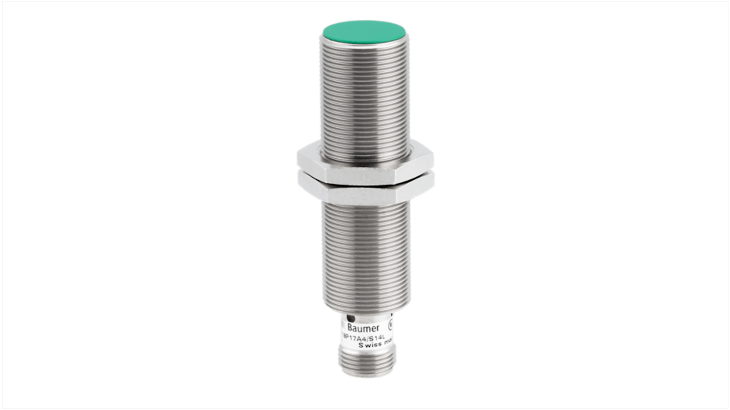 Baumer M18 Näherungssensor Induktiv, zylindrisch 8 mm PNP 6 → 36 V DC / 200 mA NC, IP67