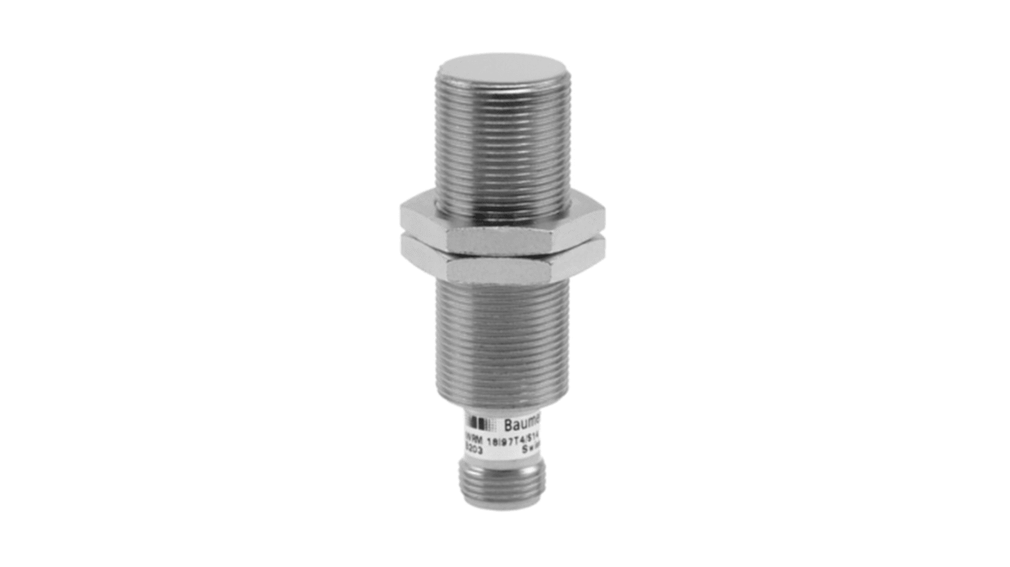 Rs-Online Sensore di prossimità Cilindro filettato Baumer M12 rilevamento 4 mm 15 → 30 V c.c