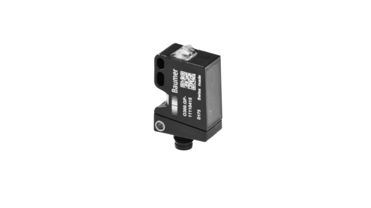 Rs-Online Sensore fotoelettrico Rettangolare Baumer rilevamento 300 mm uscita PREMERE/TIRARE