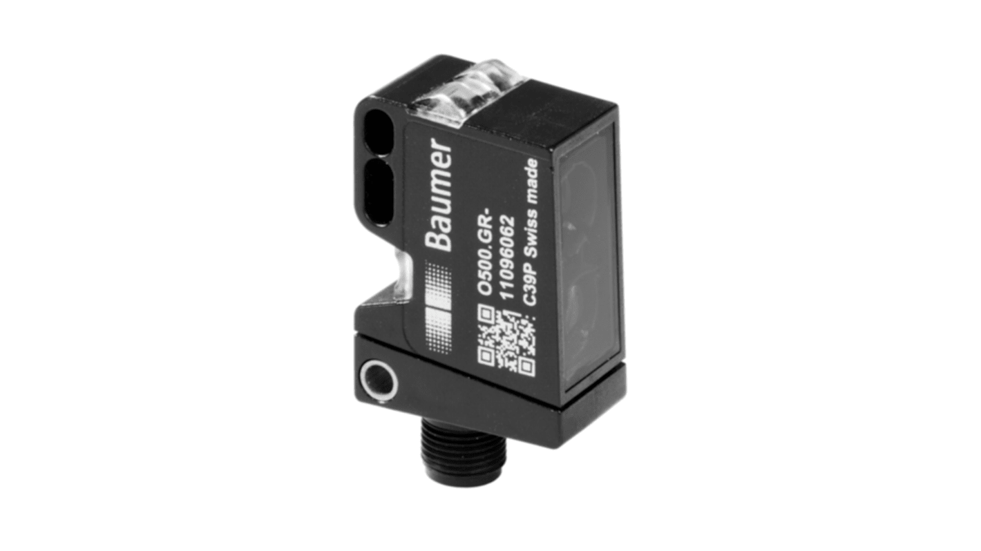 Rs-Online Sensore fotoelettrico Rettangolare Baumer a retroriflessione rilevamento 8 mm uscita PREMERE/TIRARE