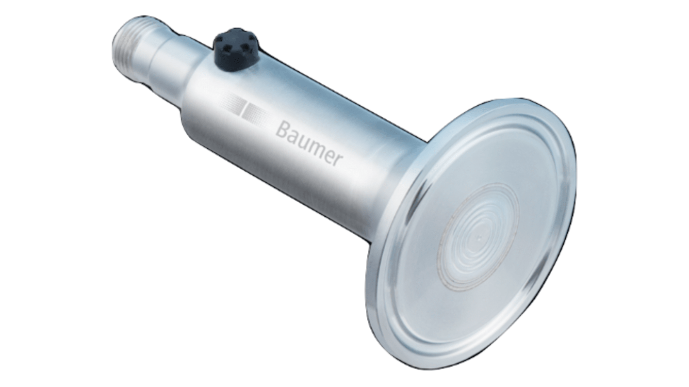 Baumer Tri-Clamp DN40 Relativ Drucksensor mit Hygieneanschluss 0bar bis 4bar, Stromausgang, ATEX-Zulassung, für Medium