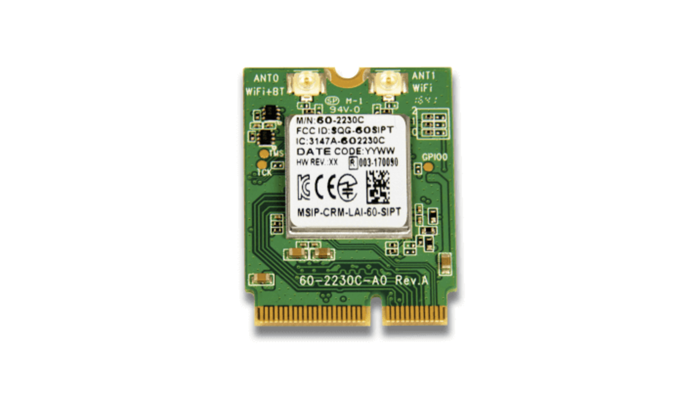 Módulo WLAN Ezurio, ST60-2230C-P, WEP, WPA, WPA2, 1.8, 3.3, 22 x 30 x 3.3mm