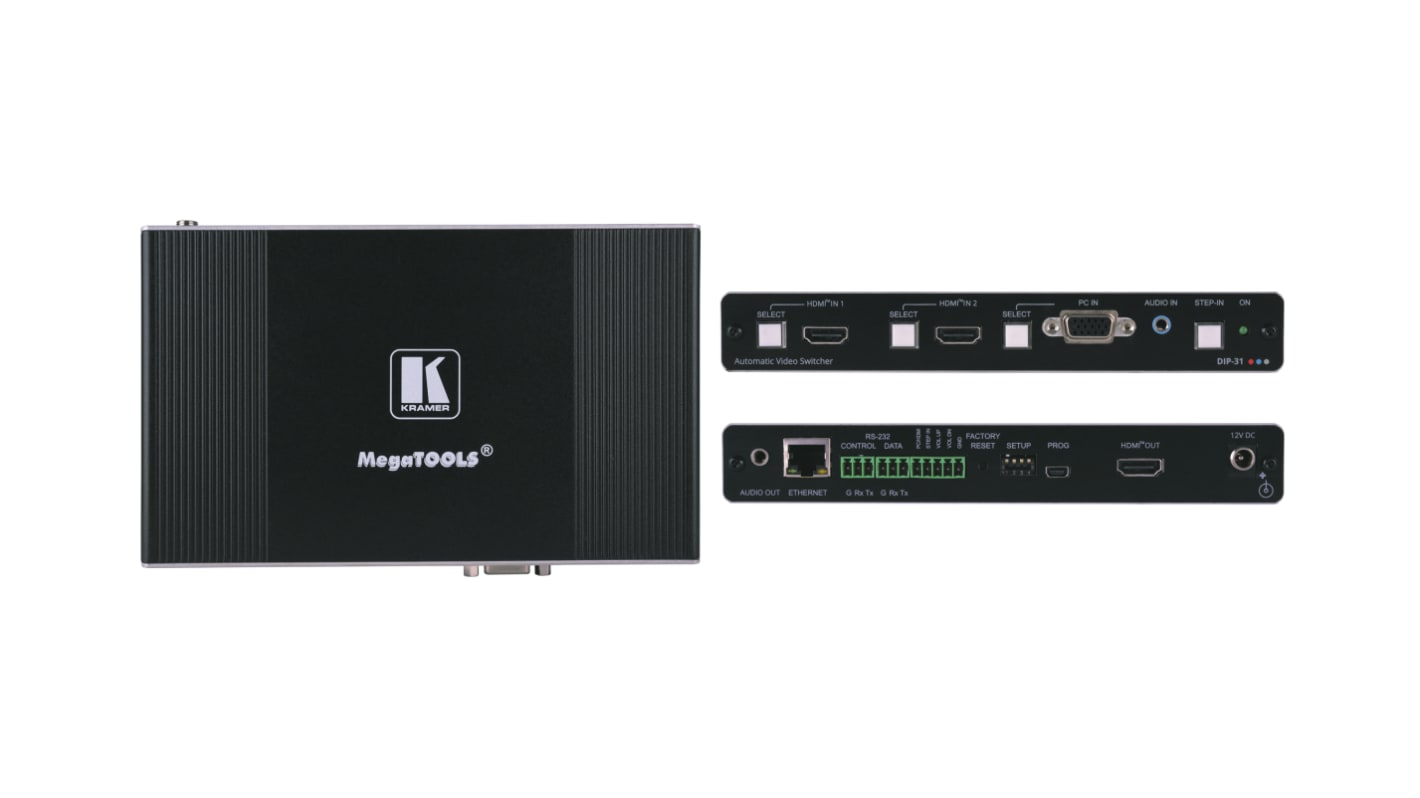 Kramer Electronics 3 Port 3 Input 1 Output HDMI, VGA Switch  - up to 4K