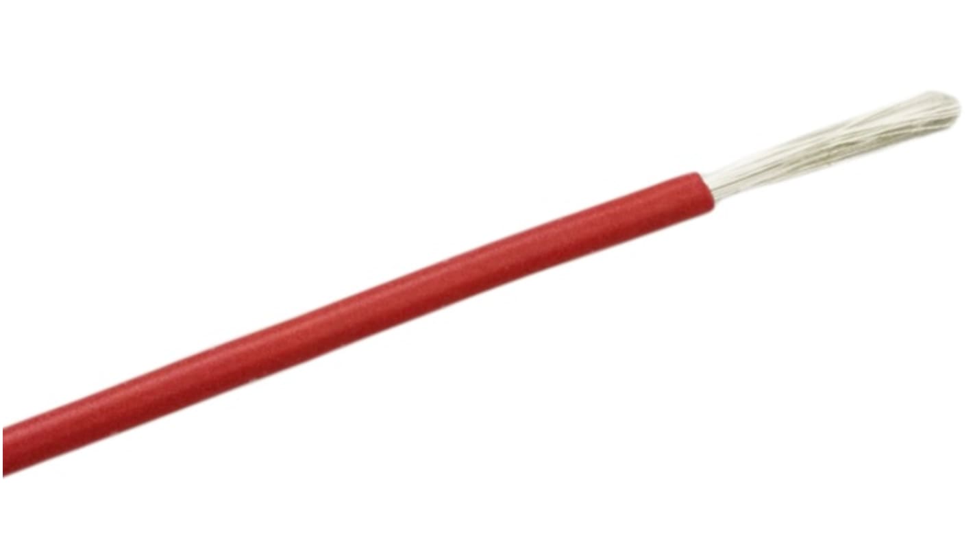 RS PRO Red 0.75 mm² Hook Up Wire, 149/0.08 mm, 25m, Silicone Rubber Insulation