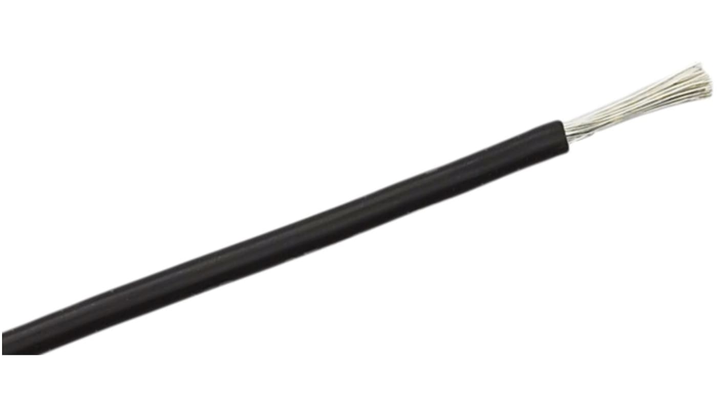 RS PRO Einzeladerleitung 0,25 mm² 25m Schwarz Silikongummi isoliert