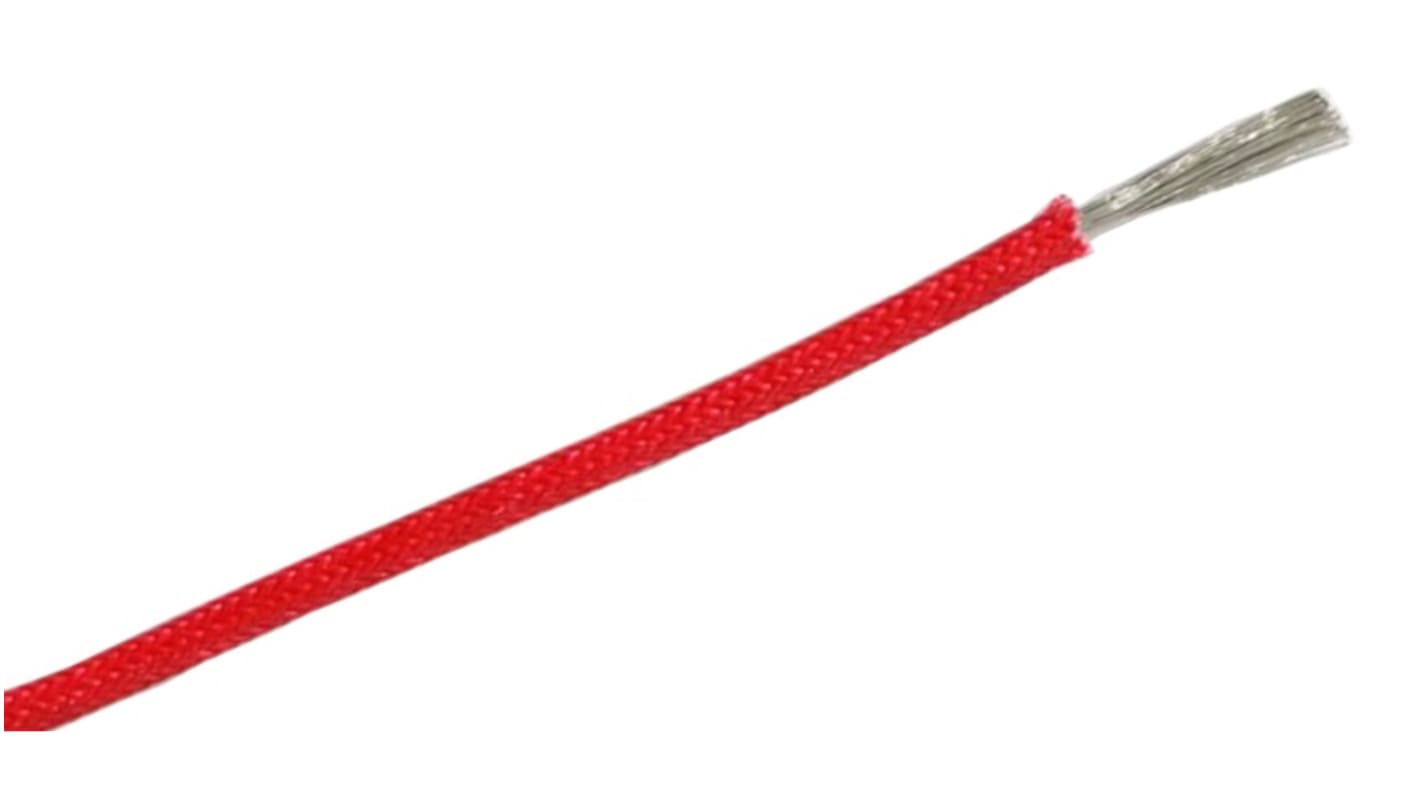 RS PRO Red 1.5mm² Hook Up Wire, 1, 25m, Silicone Rubber Insulation