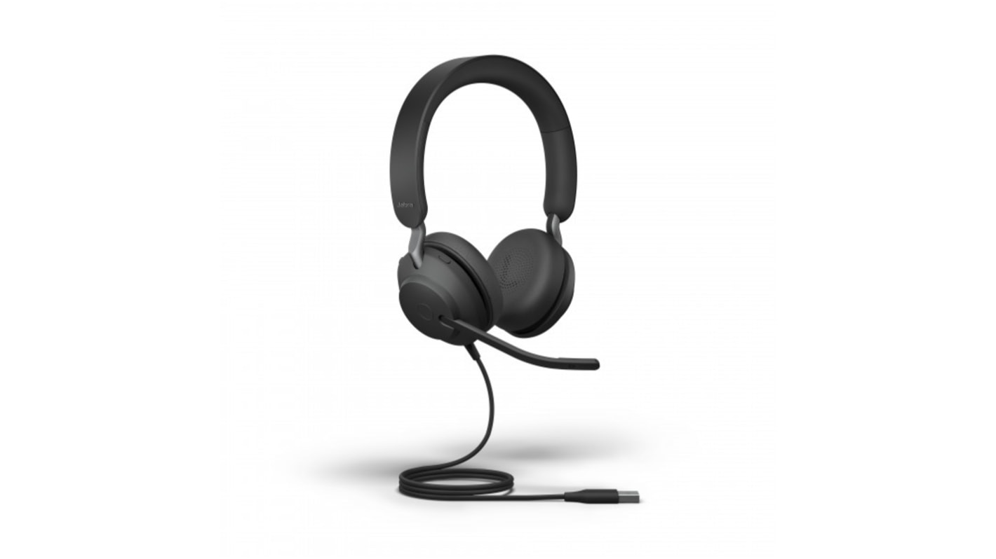 Jabra Evolve2 40 UC Stereo On-Ear-Headset USB A Schwarz Verdrahtet