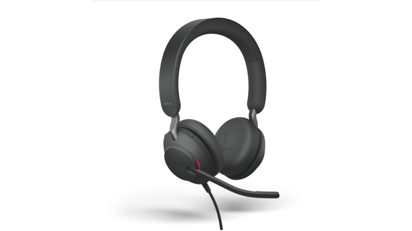 Jabra Evolve2 40 MS Stereo Black Wired USB C On Ear Headset