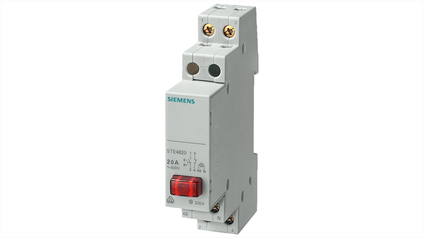 Circuit de déclenchement Siemens 20A, Tension 400 V (Volts)V (Volts), série 5TE4, pour Lignes d'alimentation longues