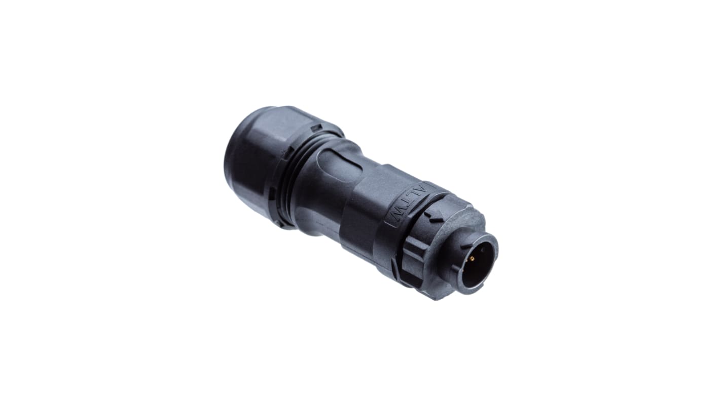 Amphenol Industrial Circular Connector, 2 Contacts, Cable Mount, Miniature Connector, Plug, Male, IP68, X-Lok Series
