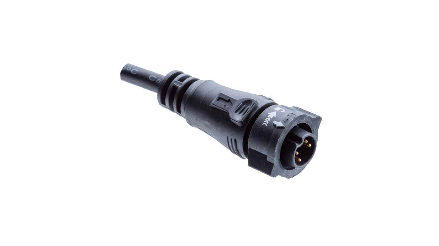 Amphenol Industrial Right Angle Male 6 way X-Lok B Size to Unterminated Sensor Actuator Cable, 1m