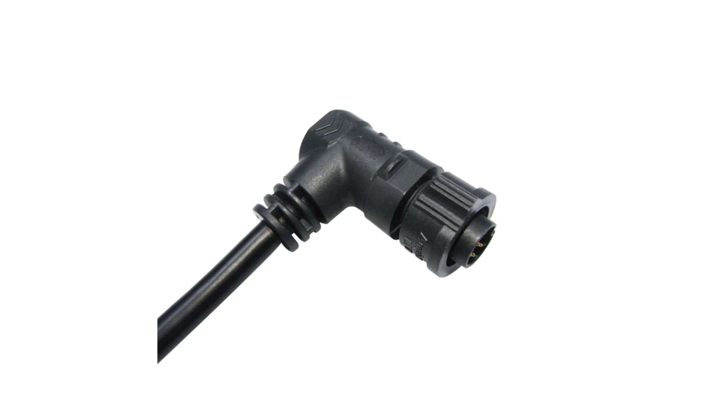 Amphenol Right Angle Female 5 way X-Lok B Size to Unterminated Sensor Actuator Cable, 1m