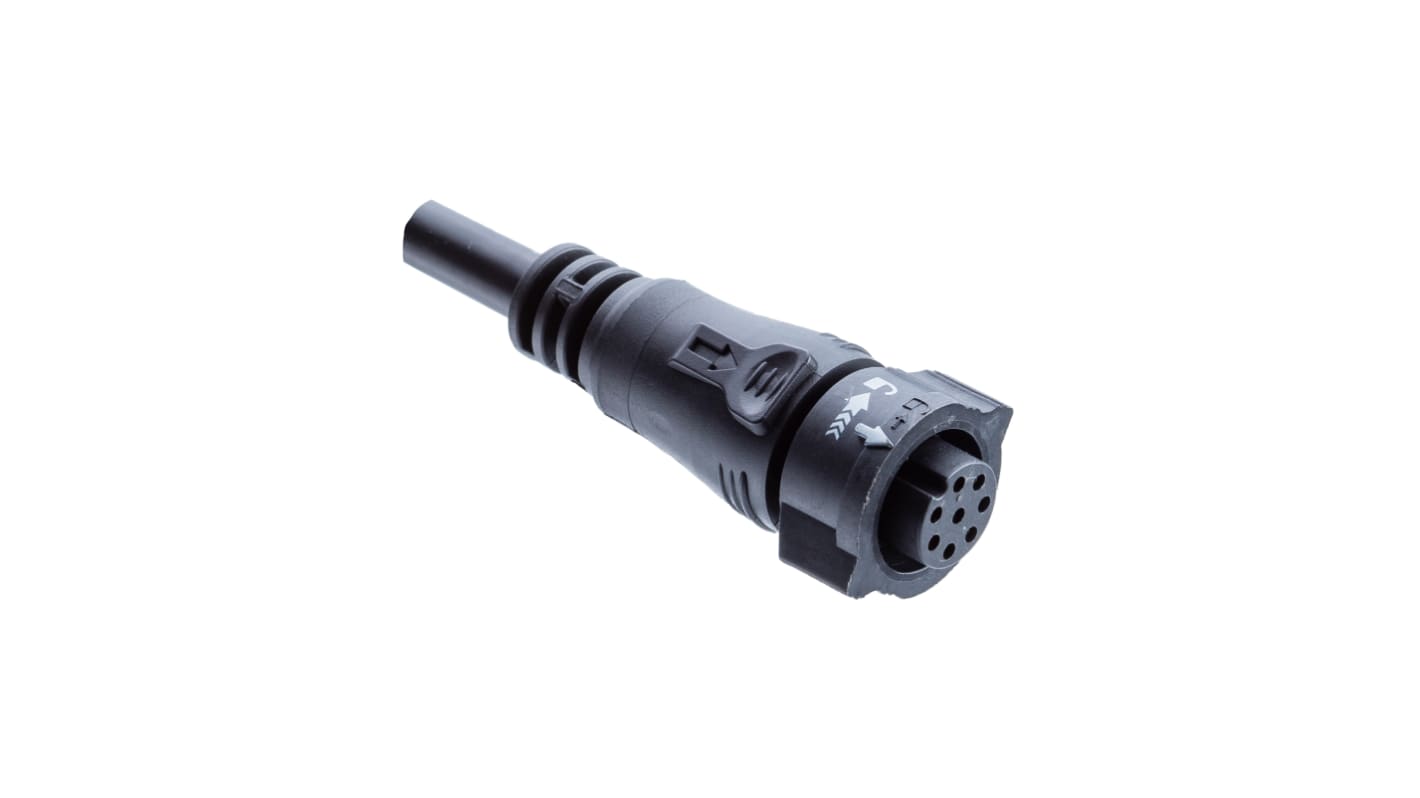 Amphenol Industrial Straight Female 12 way X-Lok C Size to Unterminated Sensor Actuator Cable, 1m