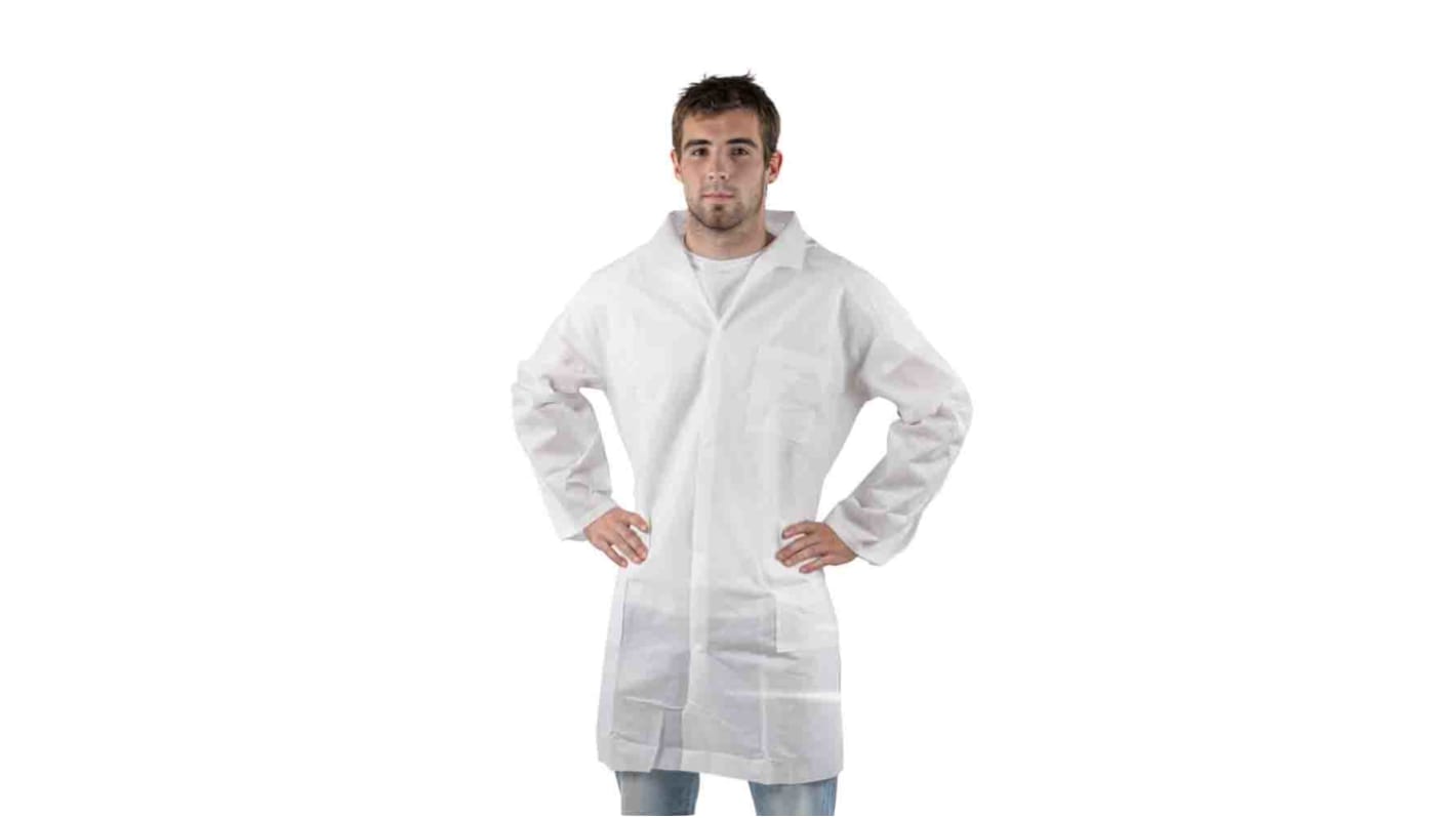 EUROSTAT White Unisex Visitor Coat, S