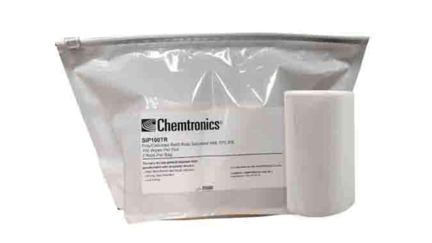 Salviette Monouso umidificate Chemtronics Chemtronics, col. Bianco, conf. da 100 pz.