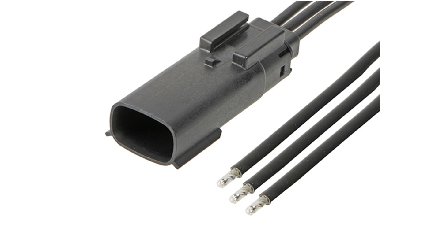 Connettore automotive Molex, Maschio, 22A, 3 vie, file