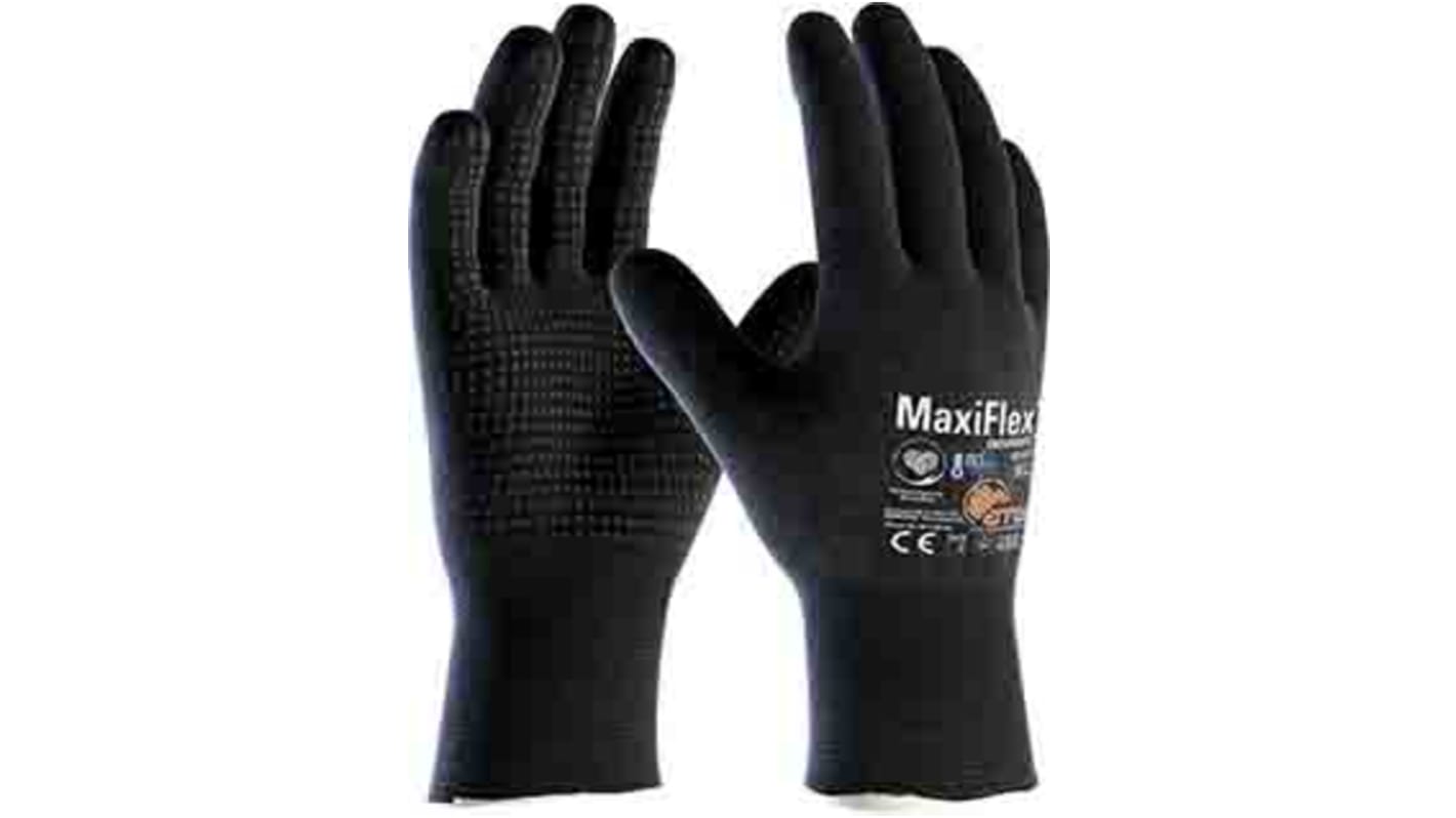 ATG MaxiFlex Black Elastane, Nylon General Purpose Heavy Handling Gloves, Size 10, Nitrile Foam Coating