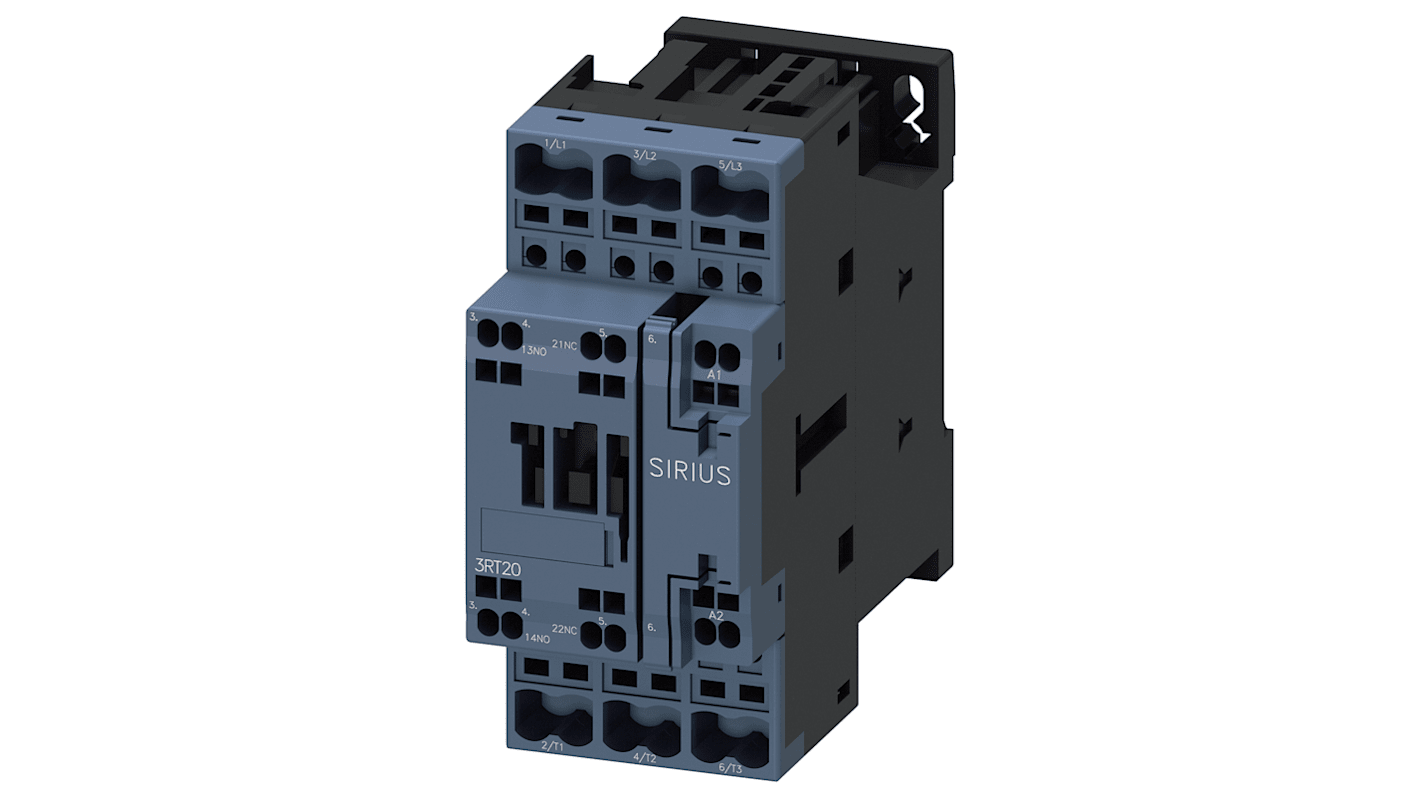 Siemens SIRIUS 3RT Size S0, 3RT2 Contactor, 3-Pole, 7.5 kW, 1NO + 1NC