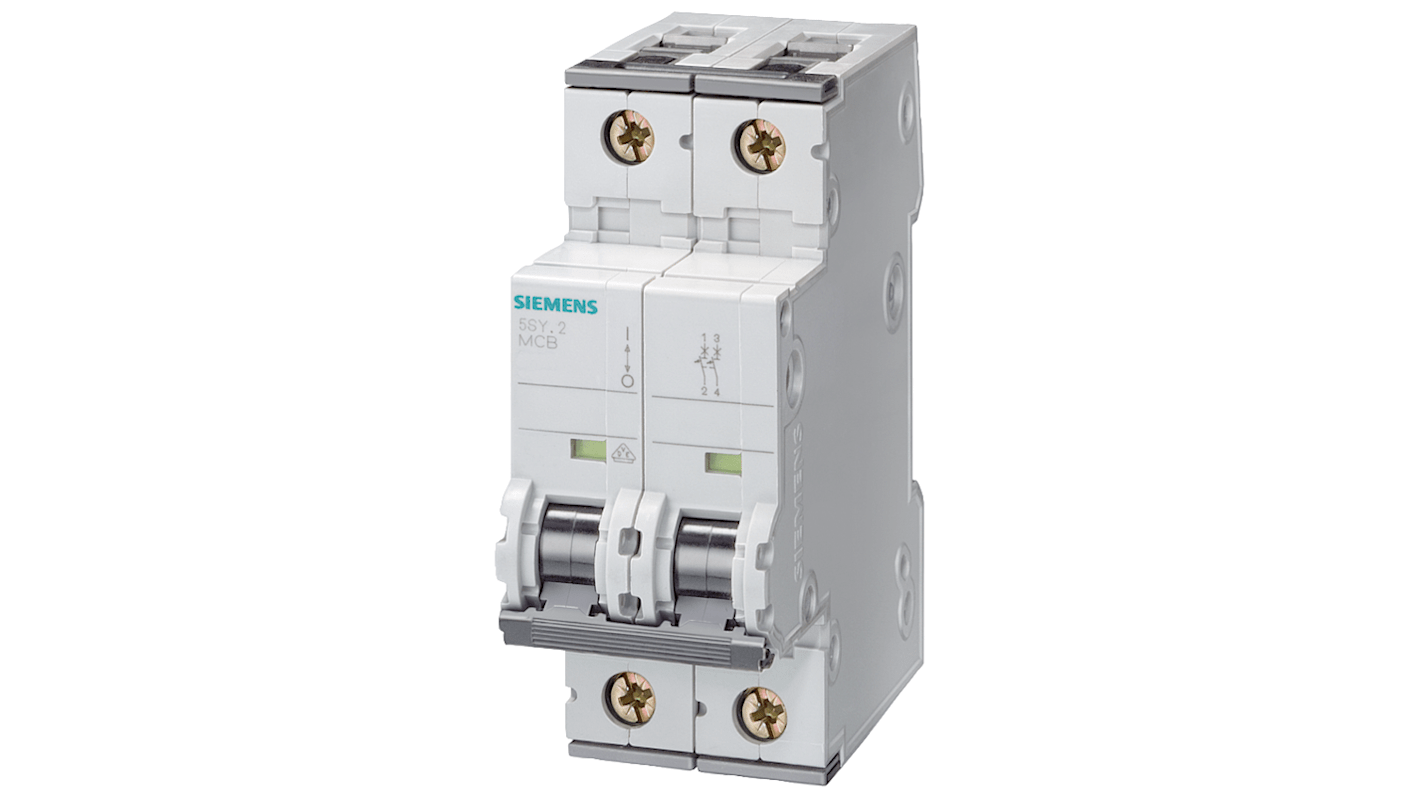 Interruttore magnetotermico Siemens, 2P 6A 5 kA, Tipo B