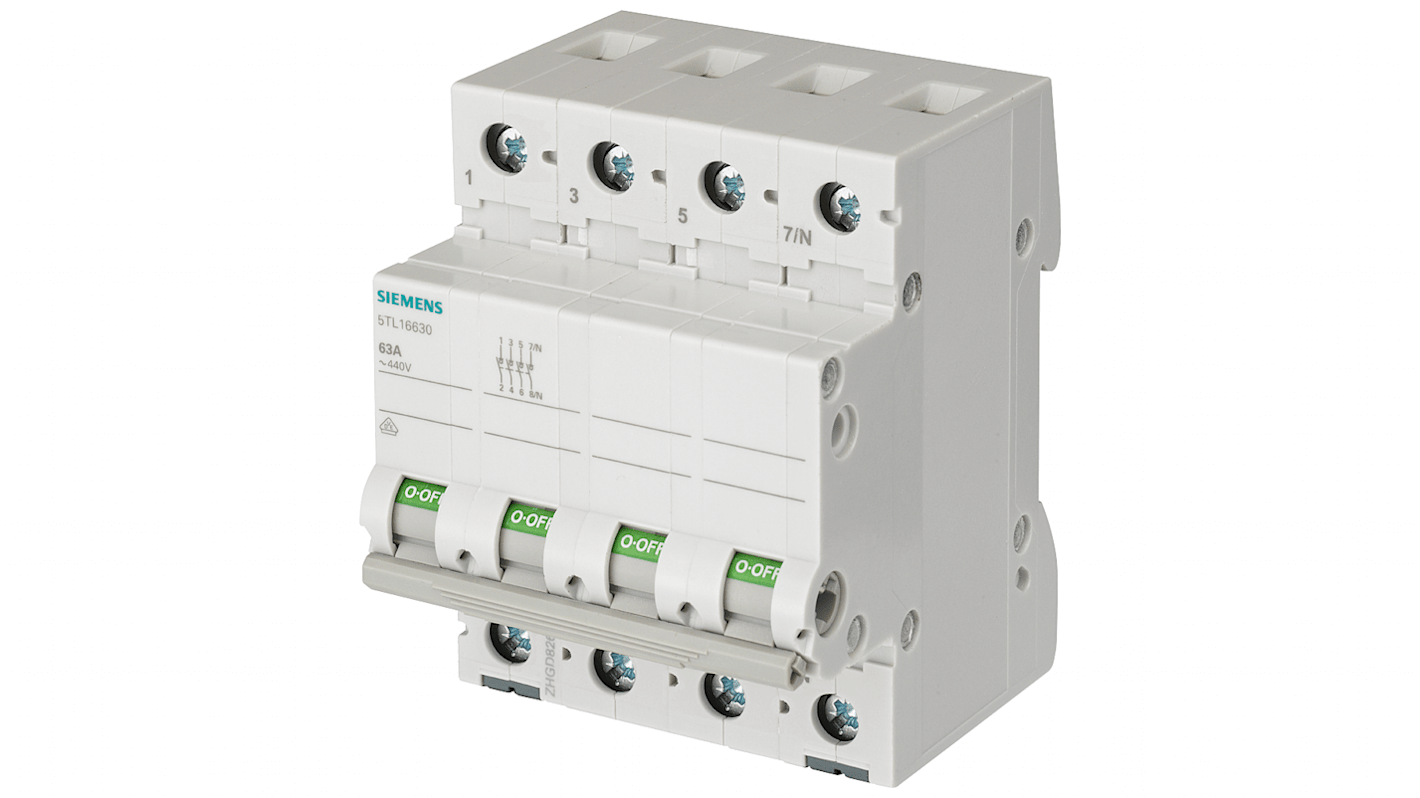 Siemens 3P Pole Isolator Switch - 100A Maximum Current