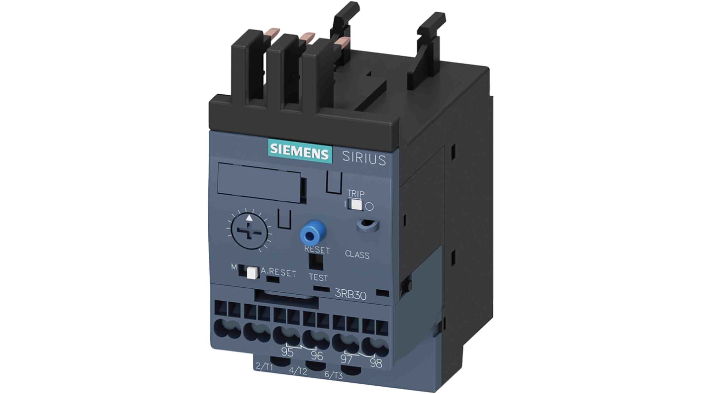 Siemens 3RB Overload Relay 1NC + 1NO, 16 A F.L.C, 16 A Contact Rating, 11 kW, 690 Vac, TP, SIRIUS