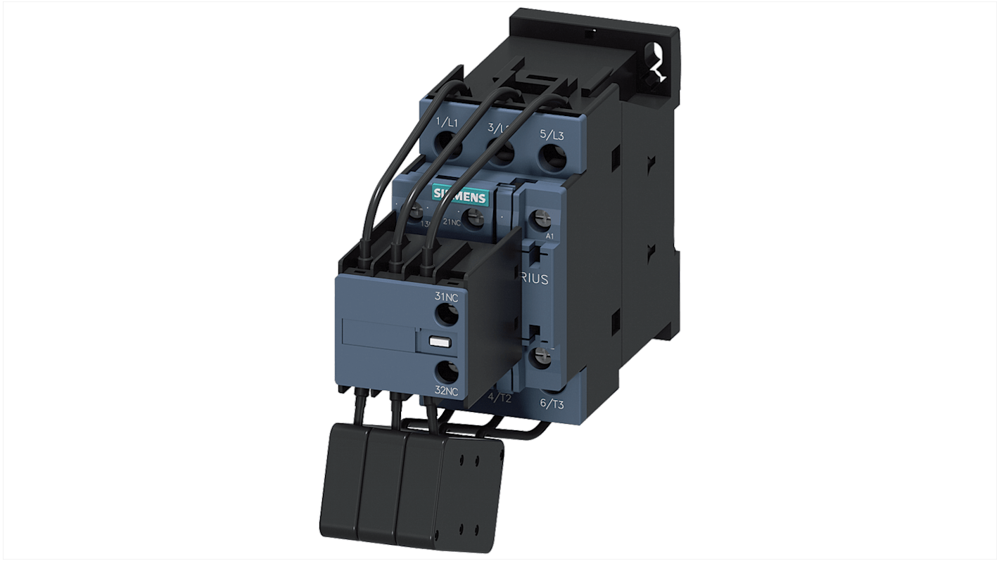 Siemens SIRIUS Contactor, 110 V ac Coil, 3-Pole, 36 A, 1NO + 2NC